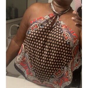 Zara Scarf Floral  Top Sz XL
